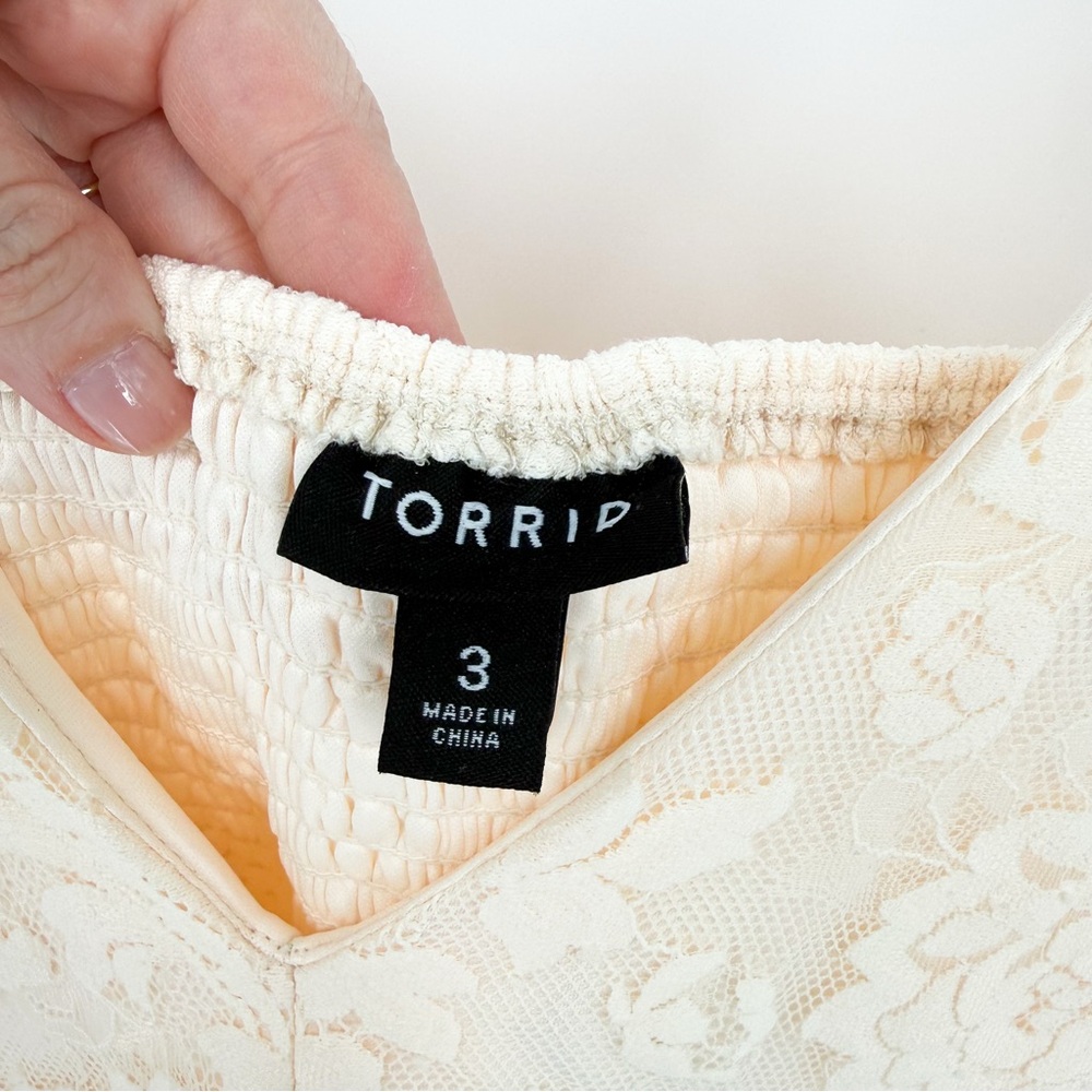 NWT Torrid Lace Corset Crop Top in Dew Size 3X - Picture 7 of 12